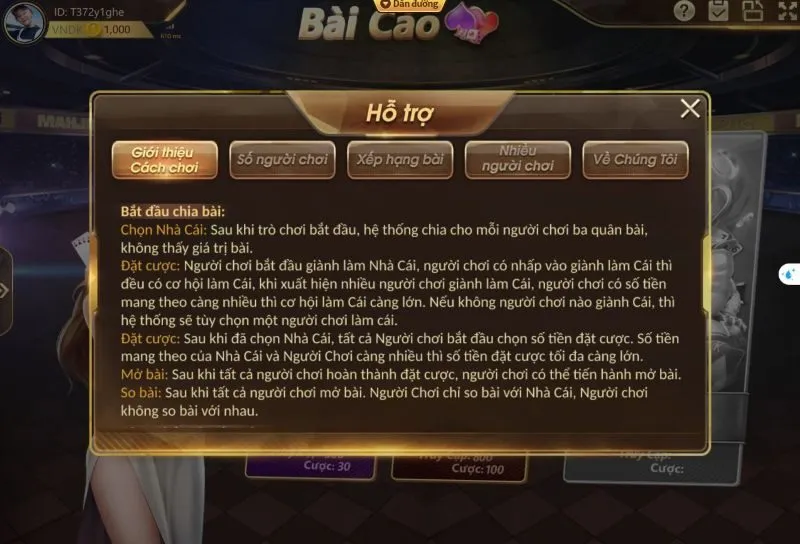 Hướng dẫn chơi Bài cào King88