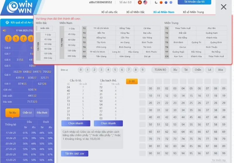 Ưu điểm tuyệt vời game Xổ số miền Nam King88